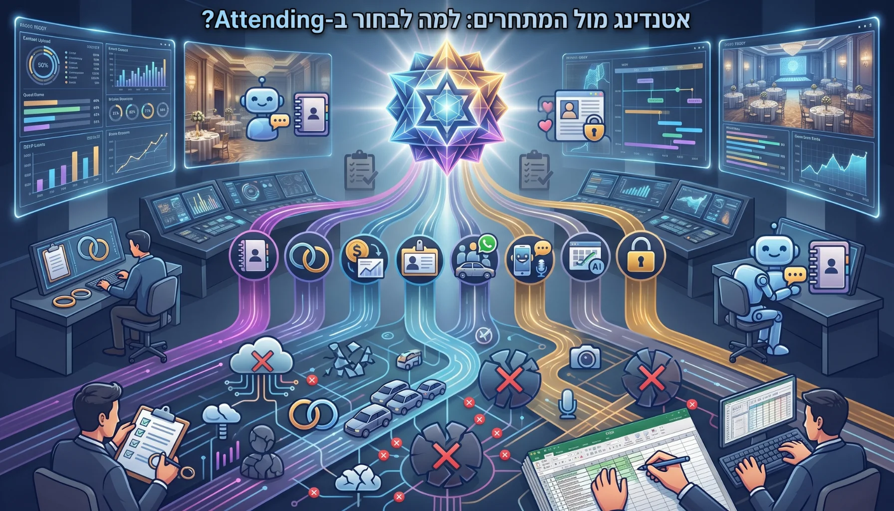 אטנדינג מול המתחרים: מה יש לנו שאין לאף אחד אחר ולמה לבחור ב-Attending?
